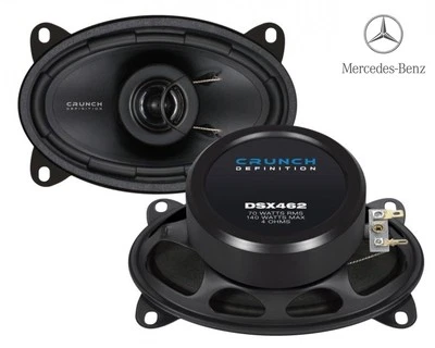 Crunch 6x4 Coaxial Haut-Parleurs pour Mercedes Benz W126 S-CLASS