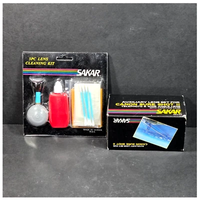 Sakar Wide Angle Telephoto Lens Set Canon Sure Shot 2 Camera Bonus Cleaning Ki - Image 1 of 4