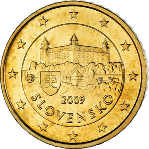 [#1044225] Slovakia, 50 Euro Cent, 2009, Kremnica, AU, Brass, KM:100