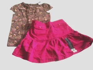 Conjunto de camisa y falda corta para niñas talla 4T NUEVO - Imagen 1 de 2