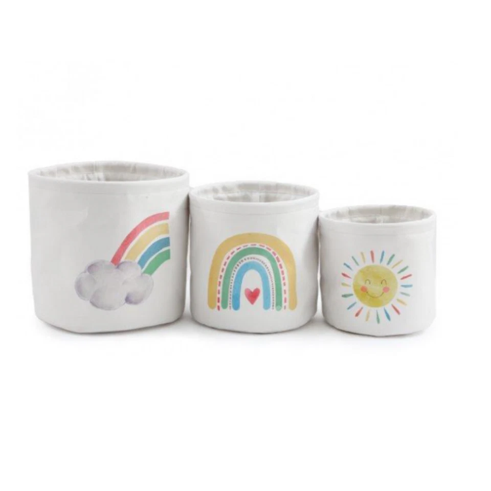 Sil Interiors Set of Three Rainbow Themed Storage Baskets Nursery Decorations - Image 1 of 1