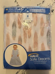 HALO Safe Dreams NWT Wearable Blanket Girls M 6-12M 16-24LBS PINK GREY OMBRE Zip - Picture 1 of 7