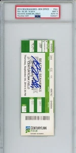2014 Seattle Seahawks PackersTicket Davante Adams NFL DEBUT Lynch Rodgers AUTO10 - Picture 1 of 5
