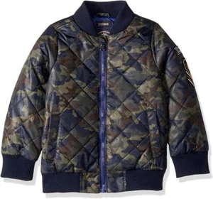 NEW AVIATION STYLE SM BOYS LIGHTWEIGHT QUILTED BOMBER JACKET COAT SIZE 4-7 CAMO - Picture 1 of 1