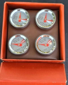 Williams Sonoma 4-Piece Mini Grilling Thermometers – Steak & Chicken BBQ Set - Picture 1 of 4