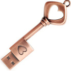 64GB USB 3.0 Flash Drive, Borlterclamp Memory Stick Retro Metal Love Heart Ke...