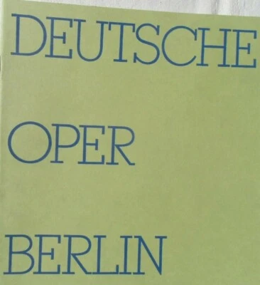Programmheft Deutsche Oper Berlin = Die Fledermaus ( Premiere v. 27.11.1972 ) - Bild 1 von 2