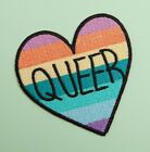 Queer Patch Iron on Patch LGBT LGBTQ gay bisexual trans lesbian rainbow heart