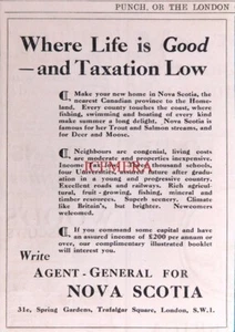 Agente General para NOVA SCOTIA Emigration Drive, anuncio original de 1928: 688-121 - Imagen 1 de 1