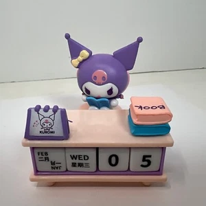 Sanrio Kuromi Figure Sitting At Desk Blocks Calendar New Loose No Box - Picture 1 of 5