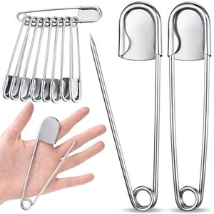 20 Pcs 5 Inch Jumbo Stainless Steel Safety Pins Large Heavy Duty Huge Strong ... - Picture 1 of 7