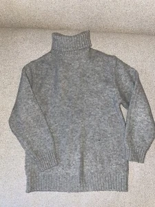 ZARA BOYS LIGHT GREY KNIT TURTLE NECK SWEATER PULLOVER Size 8 - Picture 1 of 3