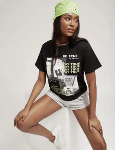Slogan Graphics Short Sleeves Tee - Picture 1 of 5