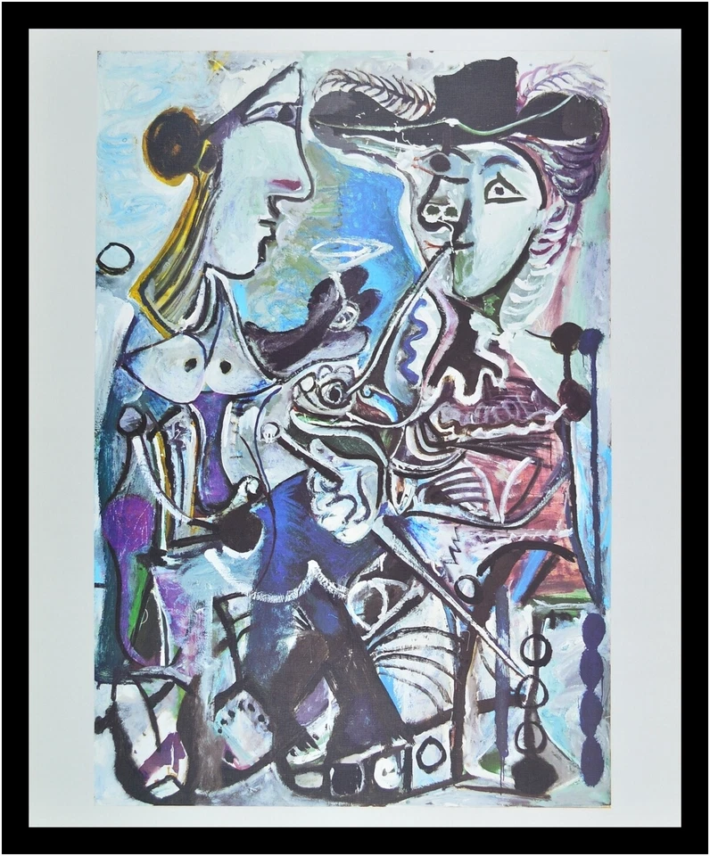 Pablo Picasso Poster Kunstdruck Bild im Alu Rahmen Das Paar 60x48cm Neu - Bild 1 von 1