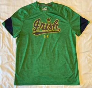 Under Armour Notre Dame Fighting Irish Men's Green Shirt Football Spor M L - Picture 1 of 6