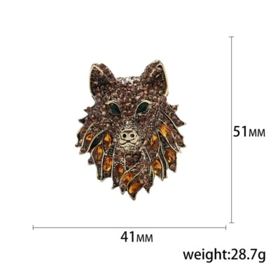Venta caliente Broche Broche Insignia Tigre Leopardo Estrás Regalo Joyería Accesorios Foto 1 de 4
