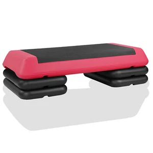 Aerobic Step Platform with 4 Risers Adjustable Health Club Size Steppers 4 - Picture 1 of 13