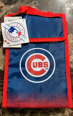 Chicago Cubs Lunch Bag Cooler Box Tote New MLB 8" x 11" x 4" Cover