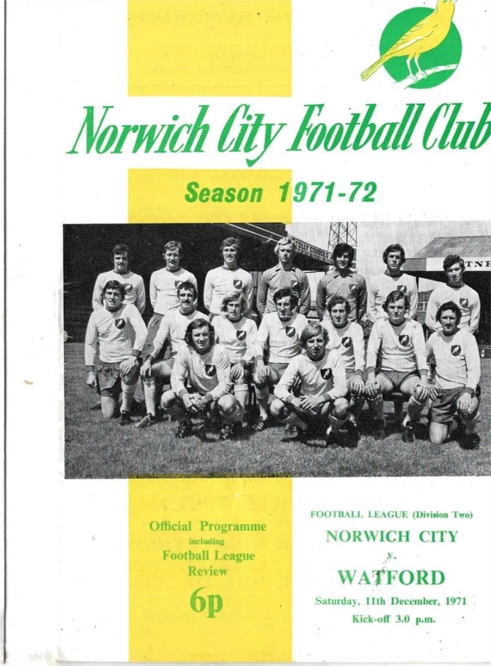 NORWICH CITY V WATFORD 11/12/1971 DIVSION 2   (18) - Image 1 of 1