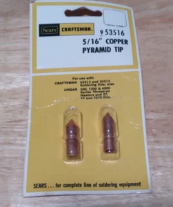 Craftsman #953516 Puntas de soldadura pirámide de cobre 5/16" nuevas - Imagen 1 de 1