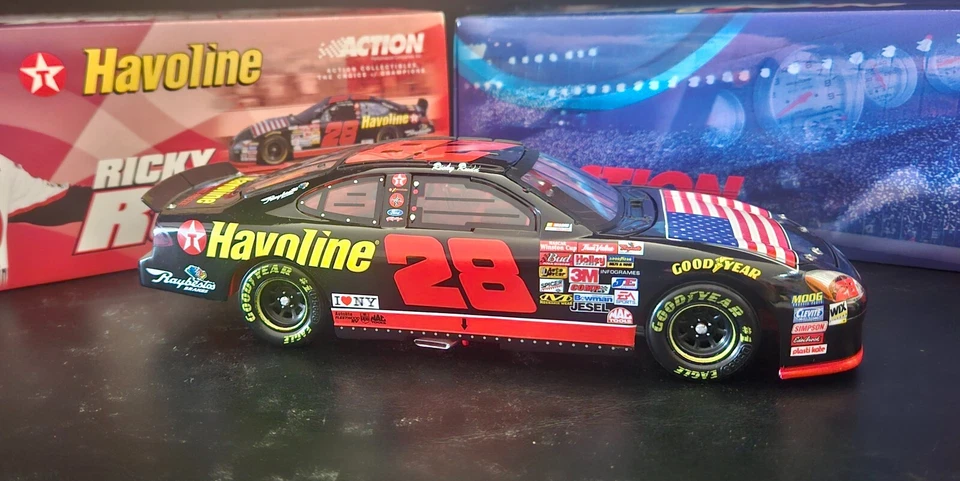 ACTION NASCAR Ricky Rudd #28 Havoline 911 Memorial 2001 FORD Taurus RYR