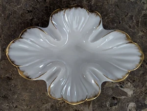 Lenox China Candle Candy Condiment Nut Bowl Dish 24 K Gold Trim Flower - Picture 1 of 6