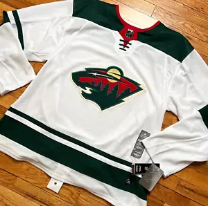 Minnesota Wild offizielles NHL Hockey Trikot Auswärts Adidas Neu mit Etikett 230 $ Größe 56 unbedruckt - Bild 1 von 10