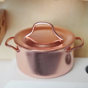 Dollhouse Miniatures 1/12 Scale Kitchen Set Furniture Metal Stock Pot Accessorie - Picture 1 of 6