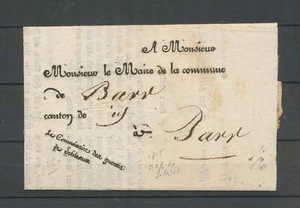 1815 Lettre SIEGE DE SCHLESTATT franchise du commissaire des guerres, rare X5142 - Foto 1 di 2