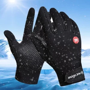 Cycling Gloves Touch Screen Bike Gloves Winter Thermal Warm Full Finger Gloves - Picture 1 of 10