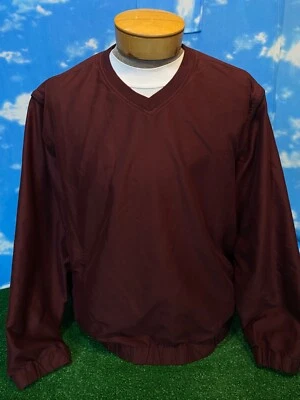 Grand Slam Performance Sweatshirt vneck red pullover pockets Large L 31 S18 - Image 1 of 4