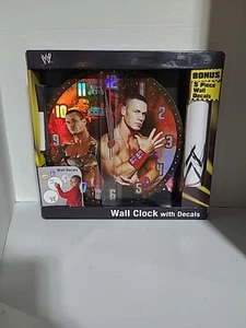 Vintage Wwe Wall Clock With Wall Decals 2011 John Cena Randy Orton Raw Red Rare - Picture 1 of 7