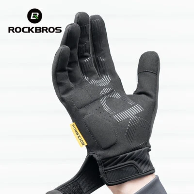 ROCKBROS Guantes de Bicicleta de Invierno Pantalla Táctil Térmica A Prueba de Viento Antideslizantes Dedo Completo Foto 1 de 4