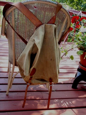 Mochila grande vintage Duluth Pack de comida lona cuero canoa monarca años 50 Foto 1 de 4