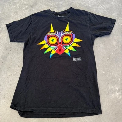 Camiseta Zelda Majora’s Mask 3D Negra Grande Camiseta con Licencia Nintendo Foto 1 de 4