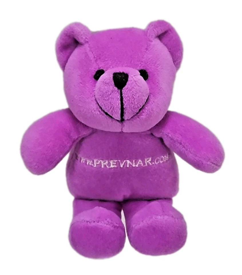 Винтажный 2001 фиолетовый промо плюшевый медведь — коллекционная фармацевтическая реклама - Изображение 1 из 4