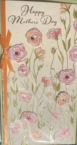 Papyrus~Happy Mother’s Day Card~Floral~Gemmed Pink Flowers With Metallic Accents - Picture 1 of 3