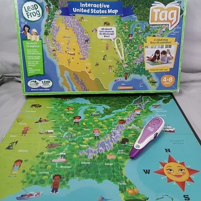 LeapFrog Tag Interactive United States Map Double‐Sided Learning Game 35 x 20 - Image 1 of 4
