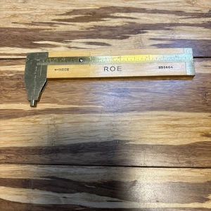 VINTAGE ROE 5” CALIPER WOOD / BRASS No 1464 MADE IN ENGLAND - Picture 1 of 5