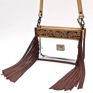 Cartera AD American Darling bellamente trabajada a mano de cuero genuino bolso de mujer - Imagen 1 de 6