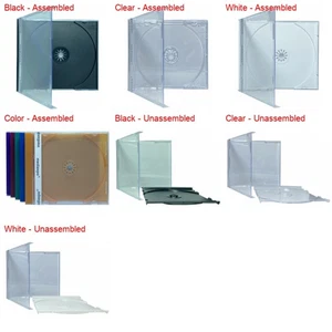 STANDARD CD Jewel Case with Tray 10.4mm Lot - Picture 1 of 26