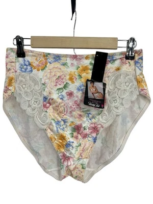 Calzoncillo Vintage Años 90 Vanity Fair Satinado Floral Corte Alto XL Stock Muerto Nuevo con Etiquetas Hecho en EE. UU. Foto 1 de 4