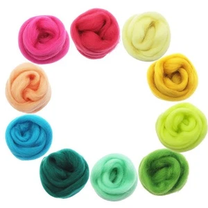 Natural wool fiber needle felting wool for animal toys dolls projects 10g - Picture 1 of 34