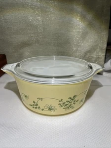 Pyrex Shenandoah bedeckt Kasserolle Schüssel 473 B mit Deckel Vintage 2,5 Quart - Bild 1 von 9