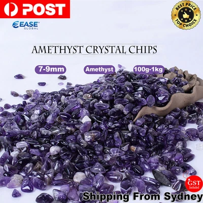 100G-1Kg Amethyst Crystal Chips BULK Gemstone Gorgeous Tumble Jewellery Craft AU - image 1 of 4
