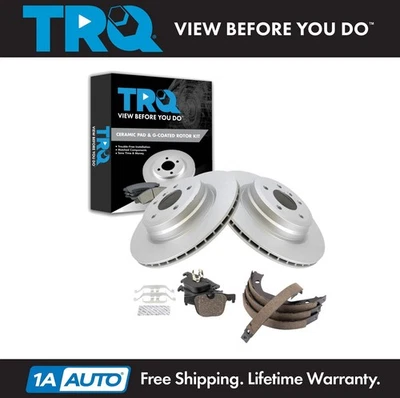 Kit de pastillas de freno y rotor de cerámica trasera TRQ para BMW 335i 2013 335i xDrive 2012-2013 Foto 1 de 4