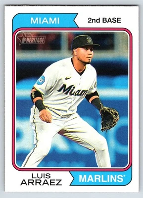 2023 Topps Heritage #615 Luis Arraez Miami Marlins - Image 1 of 2