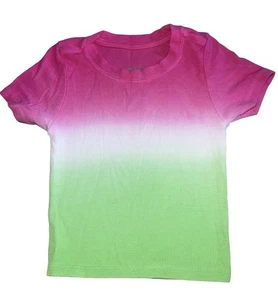 Katie J NYC Tween Girls Livi Dip Dye Ribbed Cropped Tee S(7-8) - Picture 1 of 3