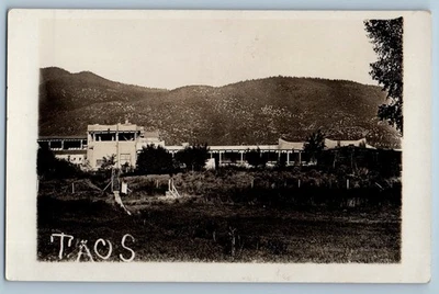 c1910's View Of Taos New Mexico NM Mountain RPPC Photo Unposted Antique Postcard - Image 1 of 2