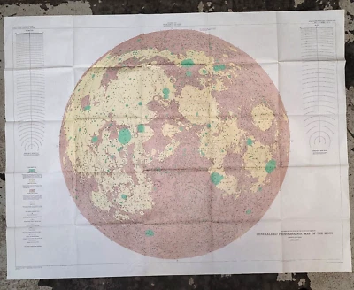 1961 U.S.G.S. Photogeologic Map of the Moon, Apollo 11 Lunar Landing Hackman - Image 1 of 4